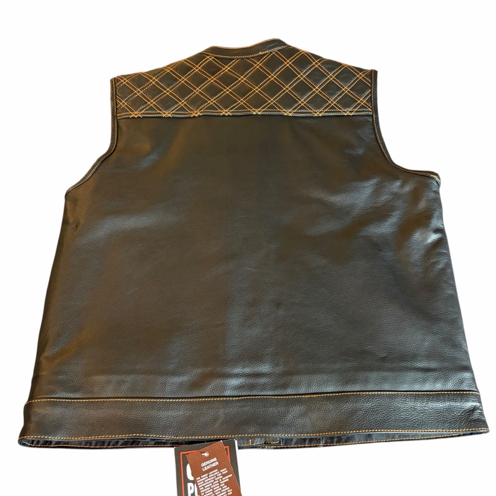 NWT 2XL HARLEY DAVIDSON COLORS BLACK AND ORANGE MENS VEST - Picture 9 of 9